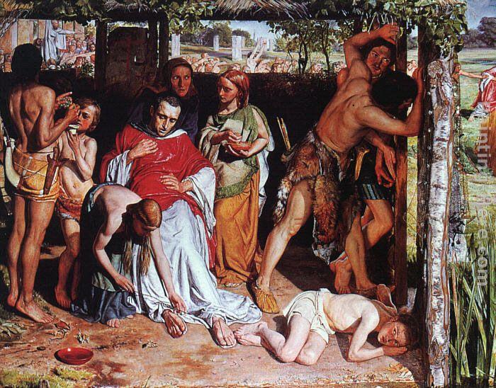 William Holman Hunt A Converted British Family Sheltering a Christian Missionary from the Persecution of the Druids